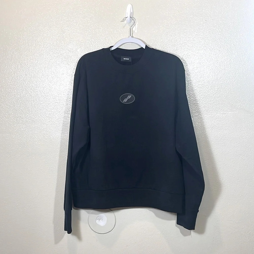 WE11DONE Black Symbol Wappen Sweatshirt